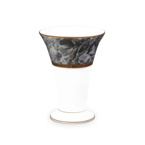  Bình hoa (lọ hoa) trang trí cổ loe cao 23,3cm (màu đen - granite black) sứ trắng | Majestic Black M-167L - T91825K 