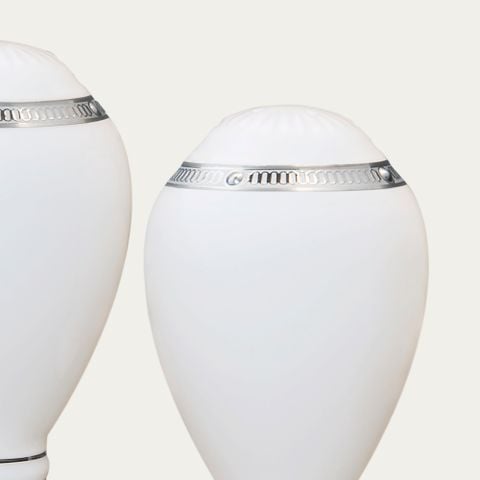  Bộ lọ đựng tiêu (2 lỗ) và muối (4 lỗ) cao 9,7cm sứ xương | Rochelle Platinum 4795L - 507710A 