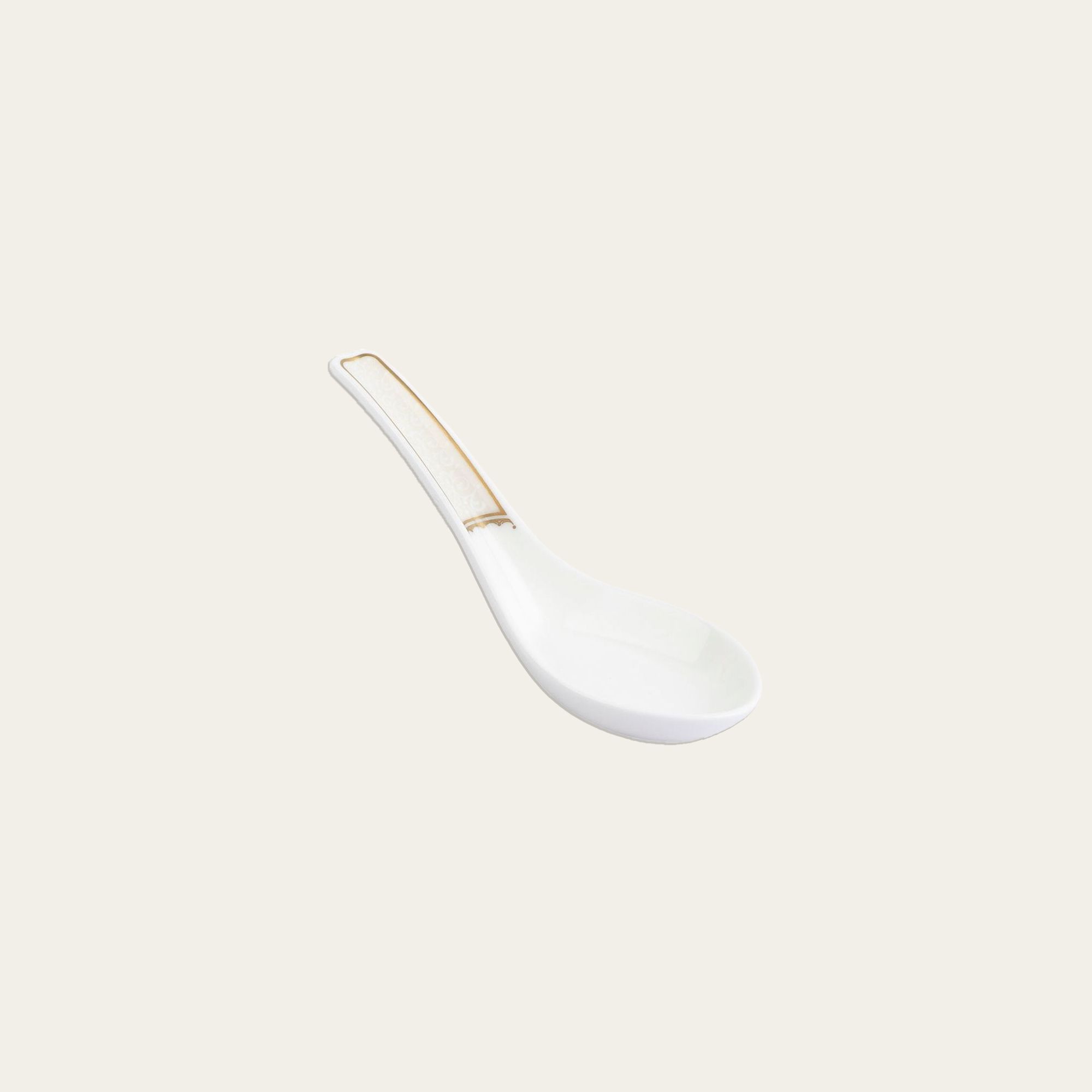  Thìa sứ (muỗng sứ) dài 14,2cm sứ xương | Odessa Gold 4874L - 97366 