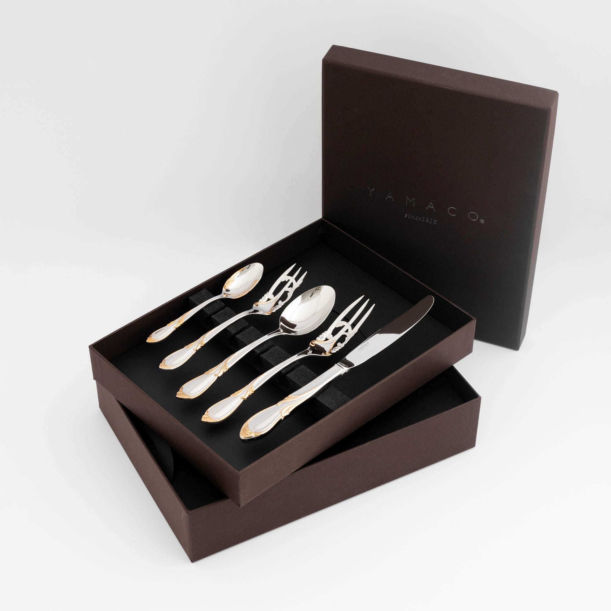 Bộ dao muỗng nĩa (dao thìa dĩa) 25 món mạ vàng dành cho 5 người | Yamazaki Cache G/A YCAAS-25 