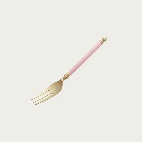  Nĩa (dĩa) bánh ngọt cán sứ màu hồng | Noritake ALH37 - 22Y 