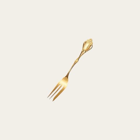  Nĩa bánh ngọt màu vàng dài 14,4cm | Noritake Christine Gold 71G - 23Y 