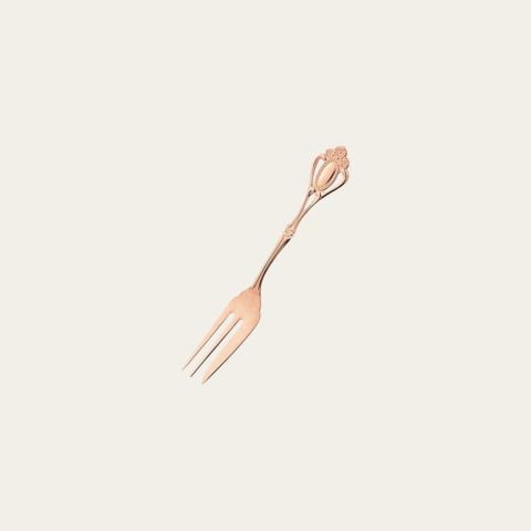  Nĩa bánh ngọt màu vàng hồng dài 14,4cm | Noritake Christine Rose Gold 71PG - 23Y 