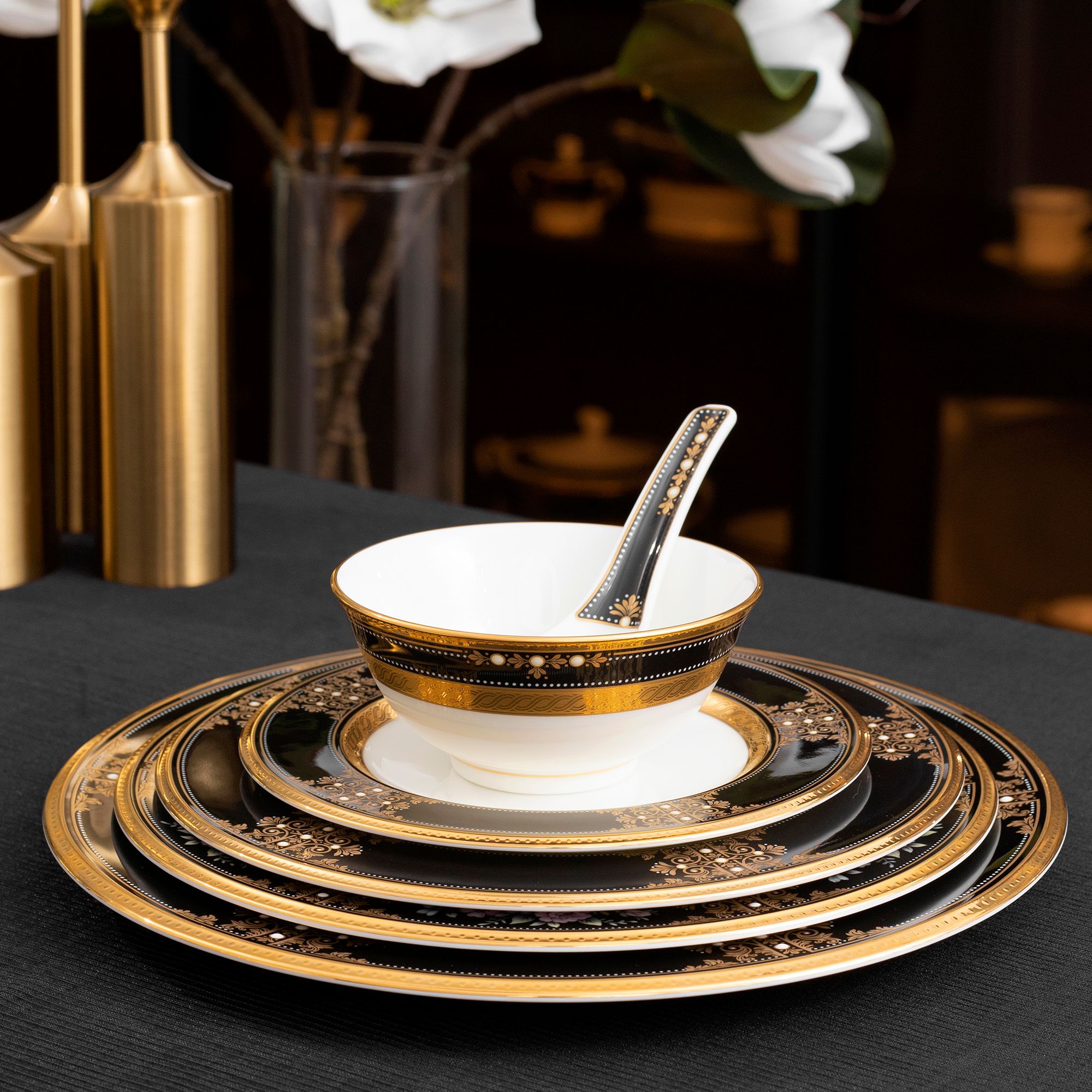  Bát cơm (chén cơm) 11,5cm dung tích 280ml sứ xương Nhật Bản | Evening Majesty 4818J - 50182 