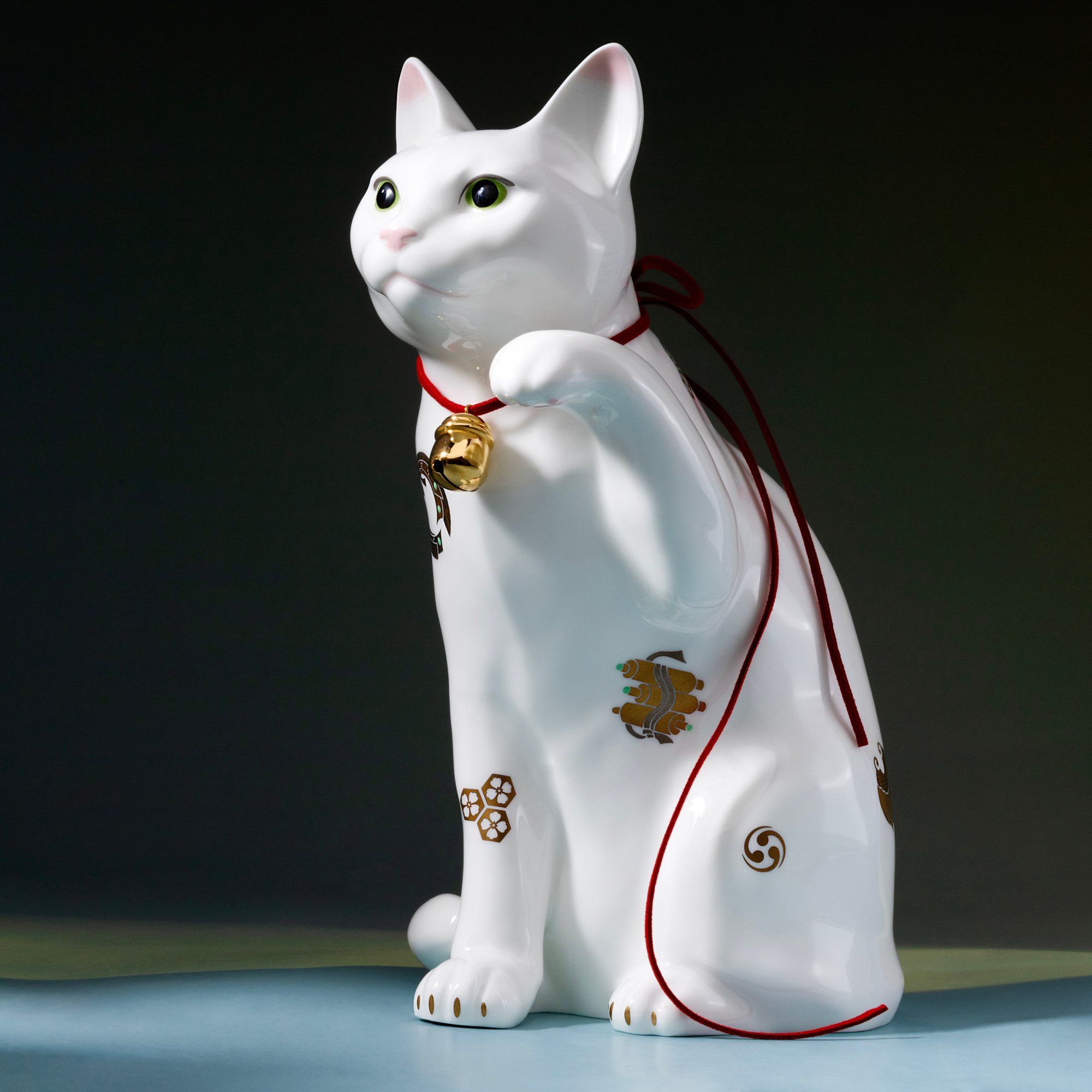  Tượng sứ mèo may mắn cao 26,5cm sứ xương cao cấp Nhật Bản | Fortune Cat AC405 - T54550B 