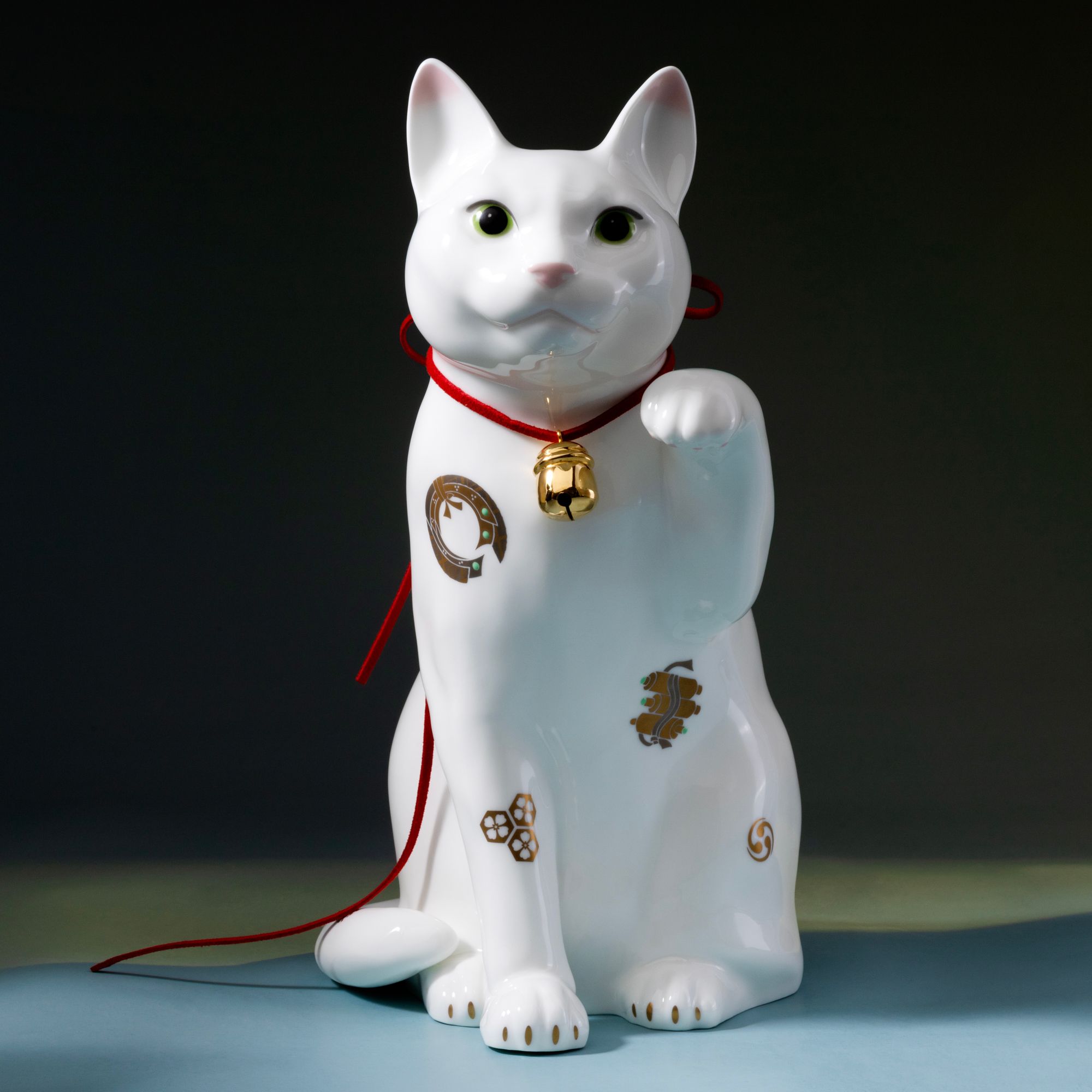  Tượng sứ mèo may mắn cao 26,5cm sứ xương cao cấp Nhật Bản | Fortune Cat AC405 - T54550B 
