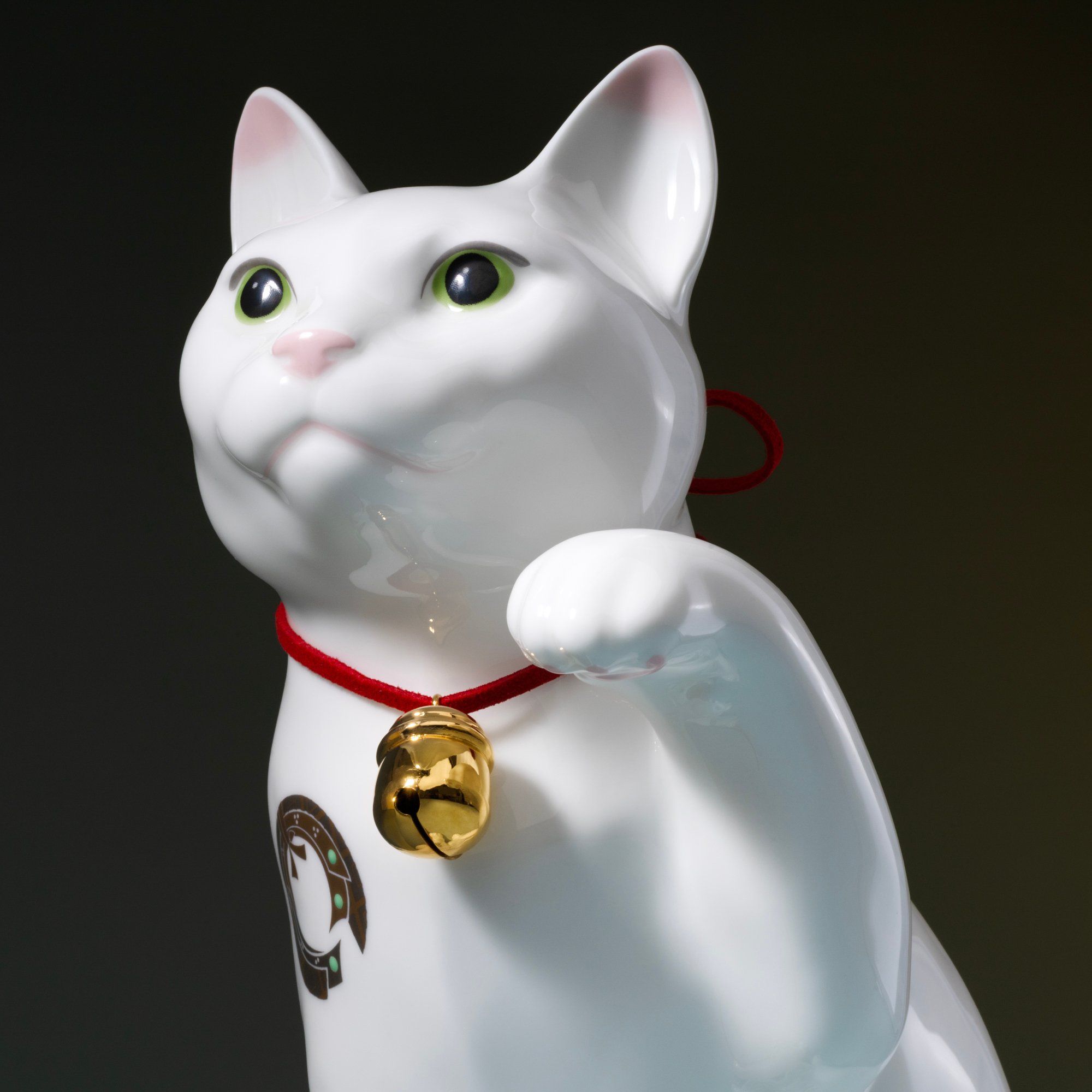  Tượng sứ mèo may mắn cao 26,5cm sứ xương cao cấp Nhật Bản | Fortune Cat AC405 - T54550B 