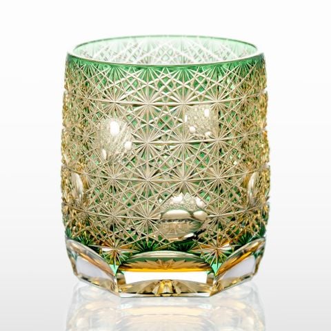  Ly pha lê rock glass Edo Kiriko 