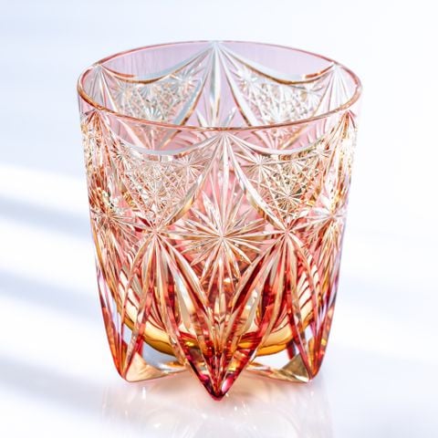  Ly pha lê rock glass Edo Kiriko 