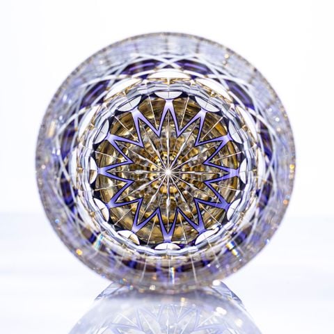  Ly pha lê rock glass Edo Kiriko 