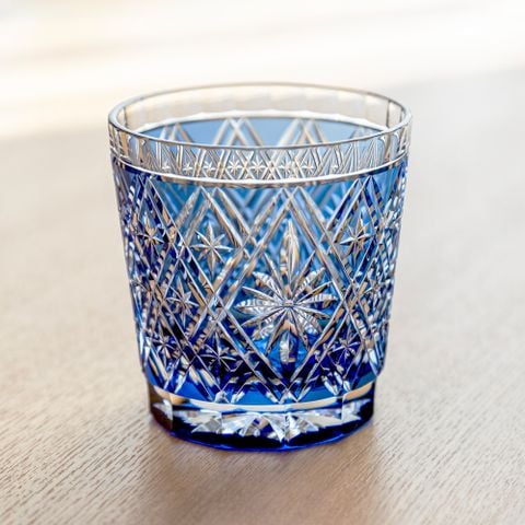  Ly pha lê rock glass Edo Kiriko 