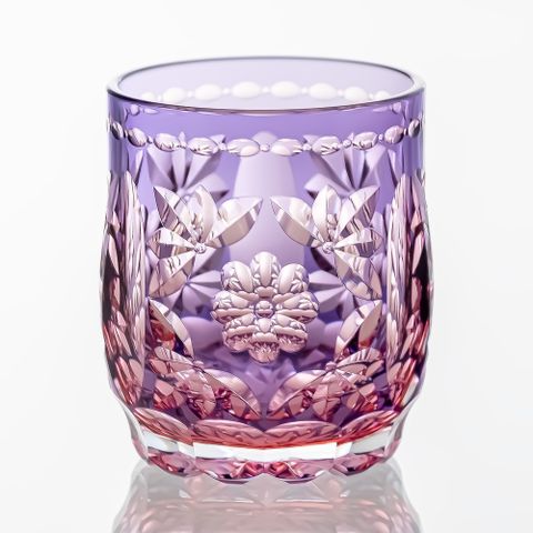  Ly pha lê rock glass Edo Kiriko 