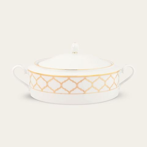  Âu cơm (thố cơm) có nắp dung tích 1.720ml sứ trắng | Eternal Palace Gold 1728L - 91029 