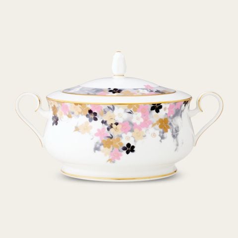  Âu cơm (thố cơm) có nắp dung tích 2.400ml sứ xương | Moonlit Blossoms 4969L - 97229 