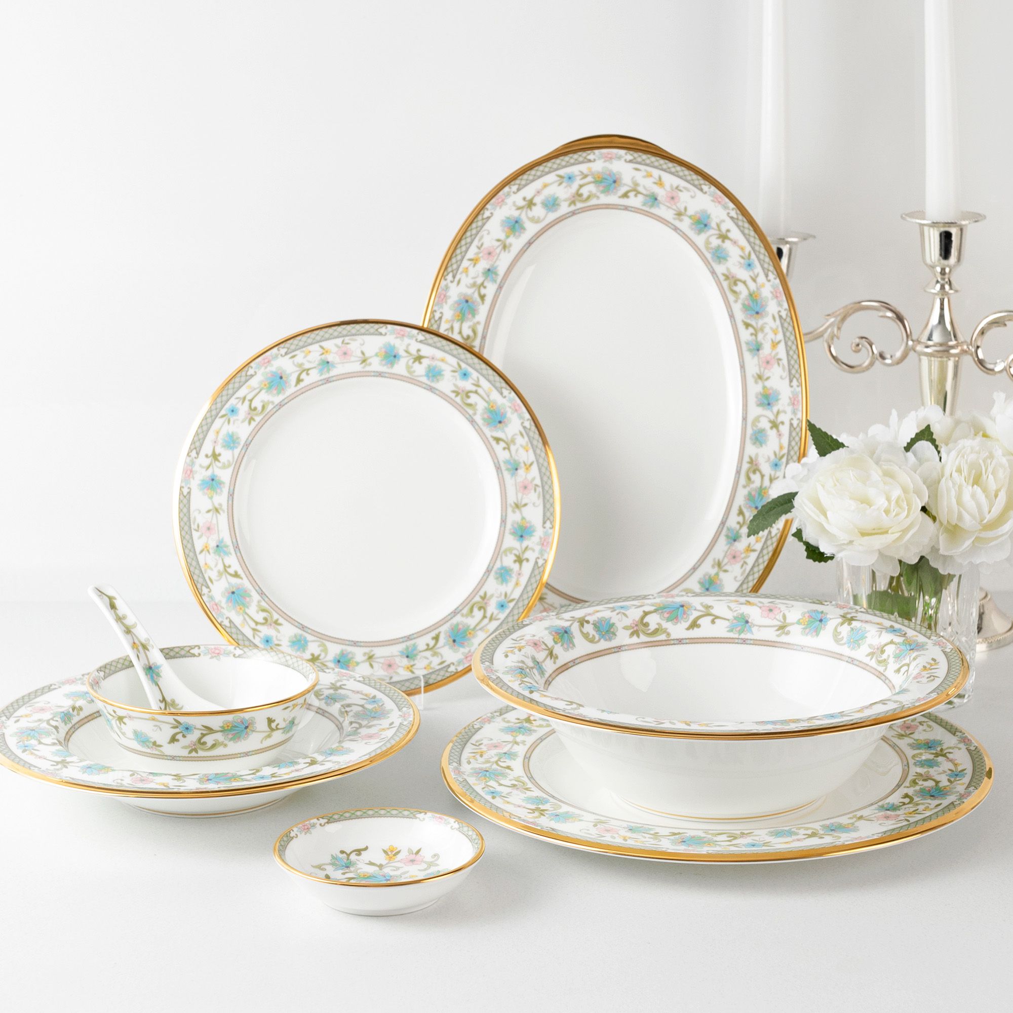  Đĩa Oval cỡ nhỏ (SM) dài 32cm sứ xương Nhật Bản | Yoshino 9983J - 59545 