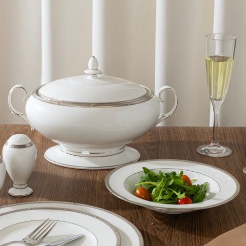  Bộ đĩa ăn kiểu Âu 22 món (cho 6 người) sứ xương | Rochelle Platinum 4795L - D024AN 