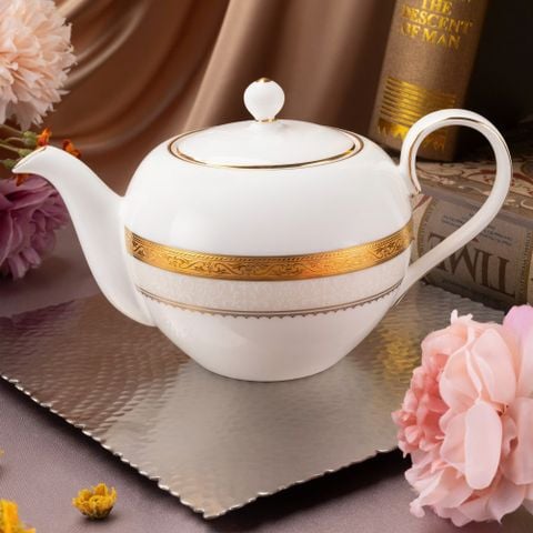  Ấm trà (bình trà) nhỏ dung tích 650ml sứ xương | Odessa Gold 4874L - 97284 
