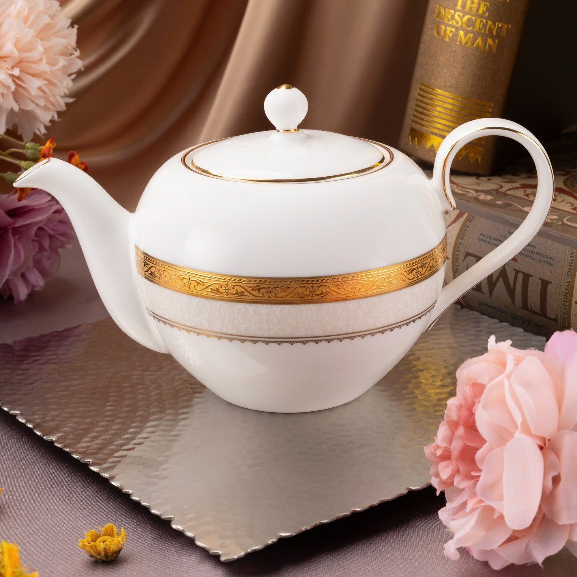  Ấm trà (bình trà) nhỏ dung tích 650ml sứ xương | Odessa Gold 4874L - 97284 