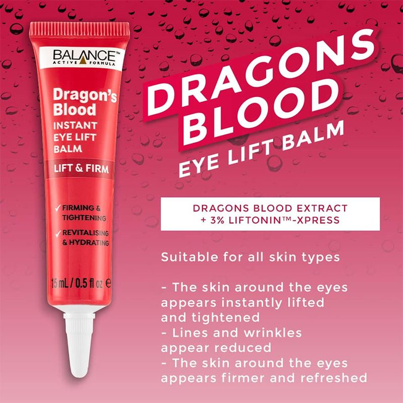  Kem dưỡng mắt săn chắc da Balance Active Skincare Dragon’s Blood Instant Eye Lift Balm 15ml (UK - Anh Quốc) 