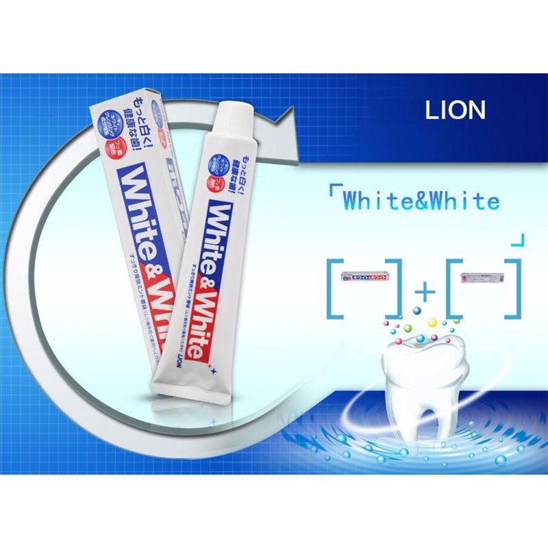 Kem đánh răng LION White&White 150g - Nhật – Miky's Home