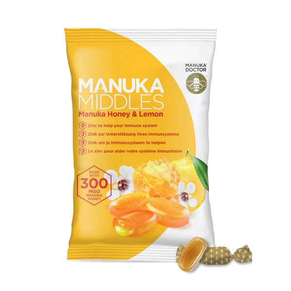  Kẹo mật ong Manuka Middles - Manuka Honey & Lemon 100g (UK - Anh Quốc) 