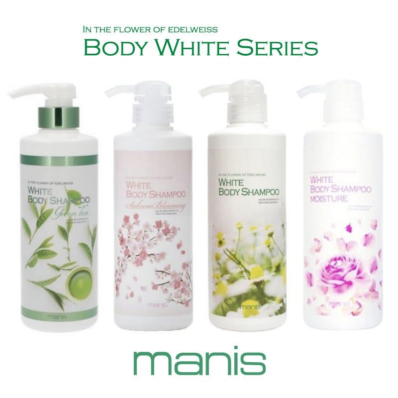  Sữa tắm trắng da hương hoa cúc Manis White Body Shampoo 450ml (Nhật) 