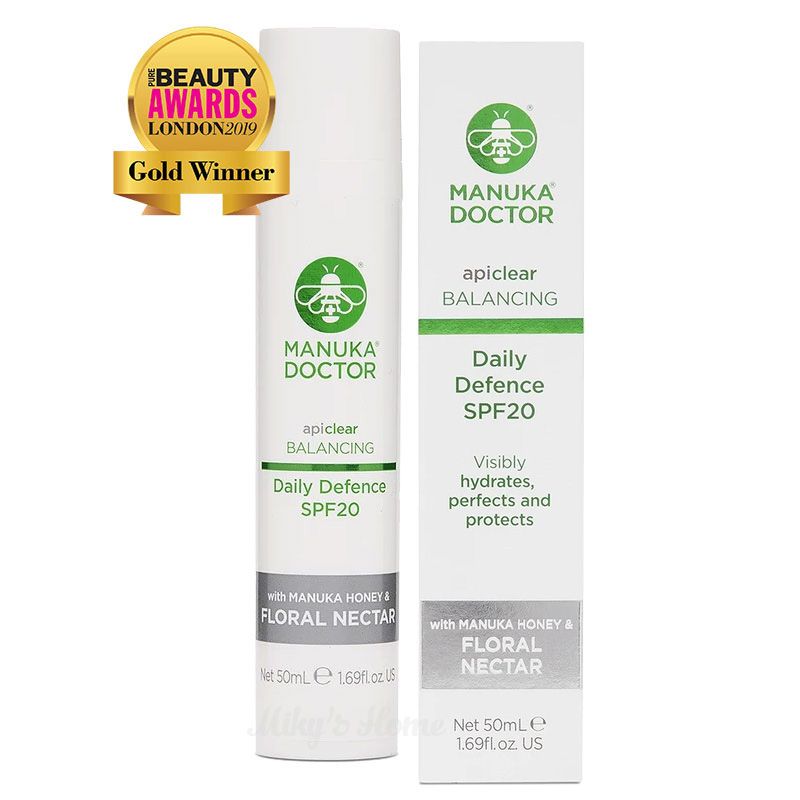  Sữa dưỡng da chống nắng Manuka Doctor ApiClear Daily Defence SPF20 50ml (UK - Anh Quốc) 