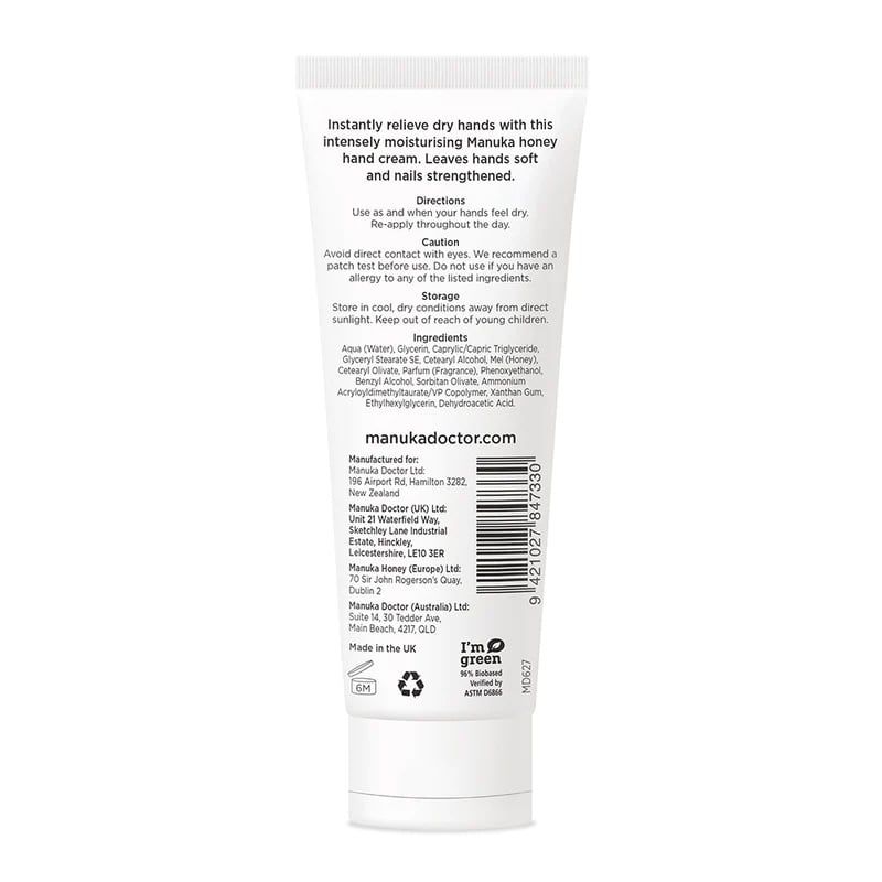  Kem dưỡng da tay và móng Manuka Doctor Hand & Nail Cream 75ml (UK - Anh Quốc) 