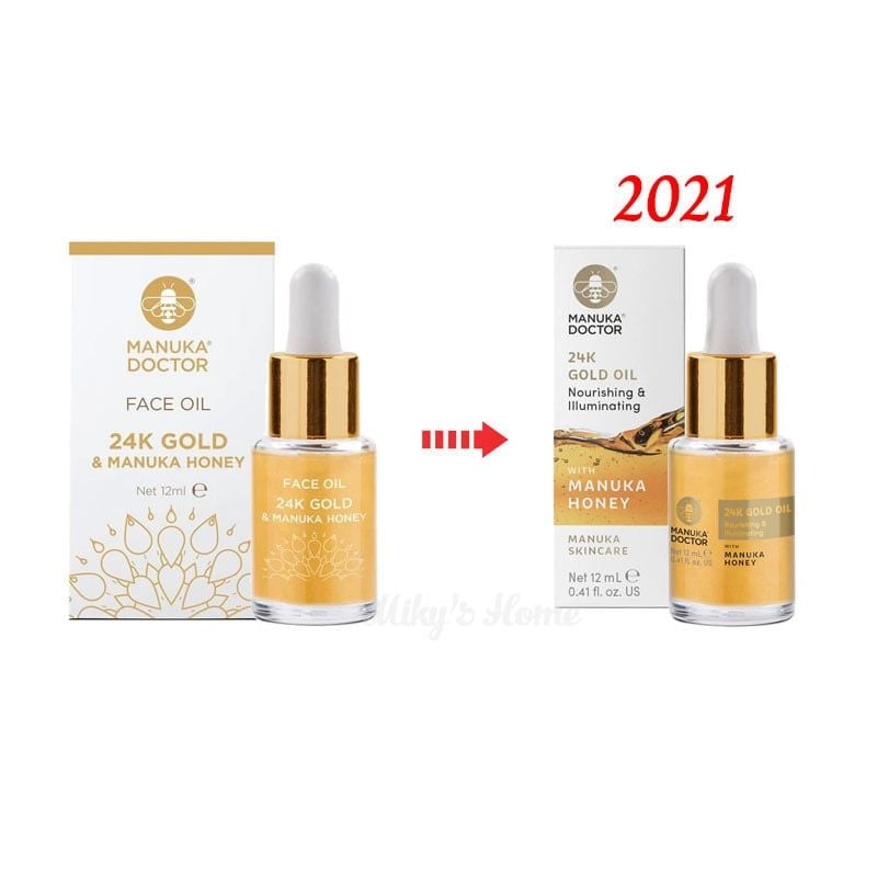  Dầu dưỡng da mặt vàng 24K Manuka Doctor Skincare 24K Gold Face Oil 12ml (UK - Anh Quốc) 
