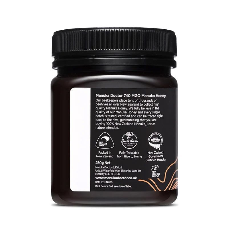  Mật ong Manuka Doctor Honey Monofloral 740 MGO 250g (UK - Anh Quốc) 