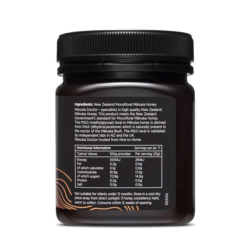  Mật ong Manuka Doctor Honey Monofloral 740 MGO 250g (UK - Anh Quốc) 