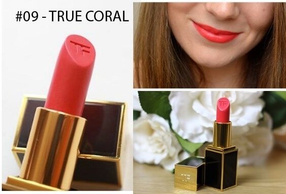 SON TOMFORD MÀU HONG CAM LIP COLOR #09 TRUE CORAL VỎ ĐEN 3G