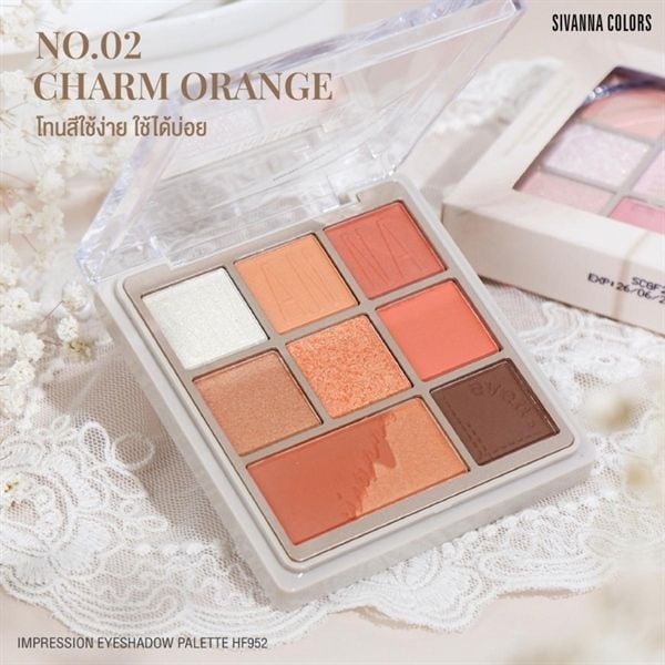 BẢNG MÀU PHẤN MẮT 8 Ô SIVANNA HF952 IMPRESSION EYESHADOW