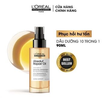 L'OREAL_Dầu Dưỡng Tóc Serie Expert Absolut Repair Gold Professionnel Phục Hồi Hư Tổn 90ml