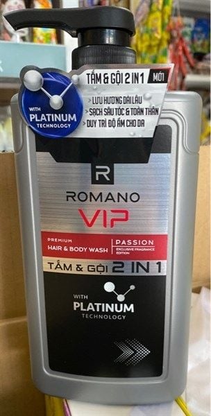 ROMANO_Tắm Gội 2In1 Vip Passion 650g