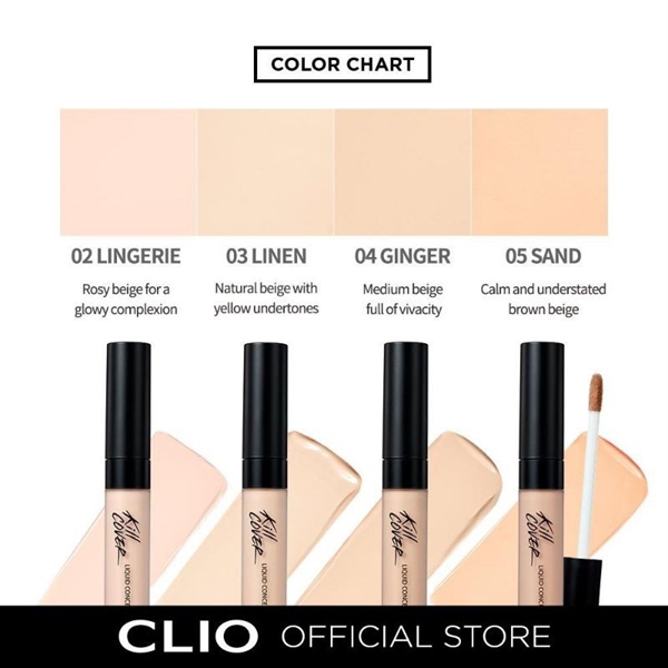 CLIO_Kem Che Khuyết Điểm Kill Cover Liquid Concealer 2-BP Lingerie