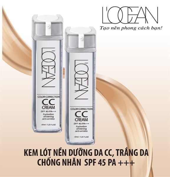 L'OCEAN_Mẫu Test Kem Lót Nền Dưỡng Da CC Trắng Da, Chống Nhăn SPF45/PA+++