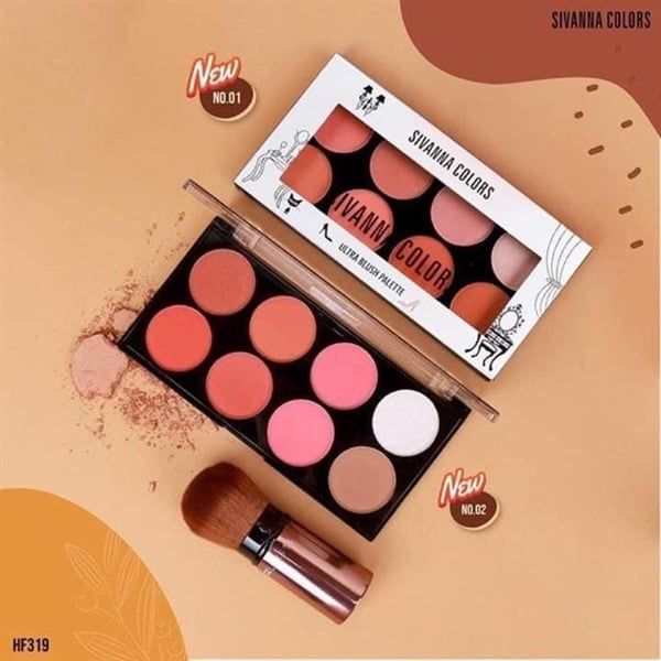 SIVANNA_Mẫu Test Bảng Phấn Má Hồng 8 Ô Colors Ultra Blush Palette HF319 01