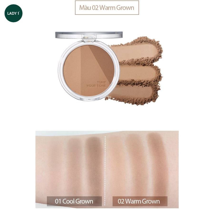 HOLIKA HOLIKA_Bộ Phấn Tạo Khối Kèm Cọ 9,5g