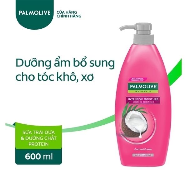 Palmolive_Gội Xả Dưỡng Ẩm Cho Tóc Khô Xơ Chiết Xuất Dừa 600ml
