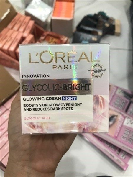 L’OREAL_Kem Dưỡng Sáng Mịn Mờ Thâm Nám Ban Đêm Glycolic-Bright 50ml