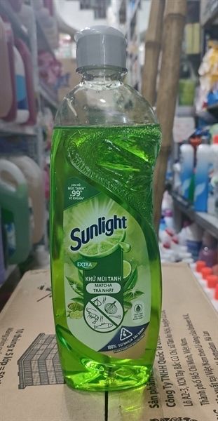 NƯỚC RỬA CHÉN SUNLIGHT KHỬ MÙI TANH MATCHA TRÀ NHẬT 400G