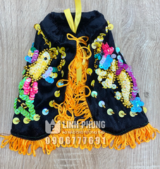 Áo choàng rồng phụng vải nhung kết cườm (20cm - 50cm) - Mã: CRP