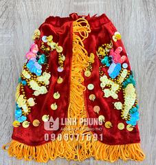 Áo choàng rồng phụng vải nhung kết cườm (20cm - 50cm) - Mã: CRP