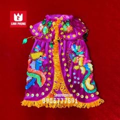 Áo choàng rồng phụng vải nhung kết cườm (20cm - 50cm) - Mã: CRP