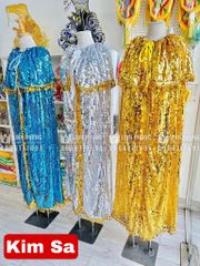 Áo choàng Quan Âm vải kim sa cho tượng cao từ 1m - 2m (Trắng, Vàng, Đỏ, Xanh Biển) Mã: KS9L