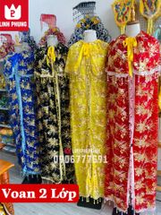 [MỚI] Áo Choàng Vải Voan Kim Sa - 2 LỚP - PHÙ HỢP TẤT CẢ TƯỢNG - SIZE ÁO 8 TẤC - 2M5 MÃ: QAV