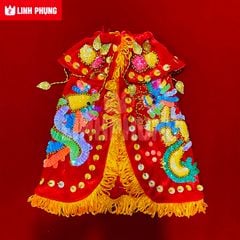Áo nhung rồng phụng dùng để cúng Bà (Địa Mẫu, Chúa Xứ, Ngũ Hành,v.v..) Decor Decor Phòng Trang Trí Nhà