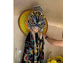 Combo Áo Mão Mẹ Diêu Trì Địa Mẫu - Tượng cao 60cm (ÁO DÀI 50CM, MÃO NI 26) MÃ: CRP BTM BNS