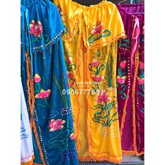 Áo choàng Mẹ Quan Âm - Vải Nhung Kết Sen Trúc, Size 1m-2m5 (Trắng, vàng, xanh biển, hồng - đủ kích cỡ) QAK